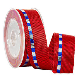Van de de Toebehorenfolie van sportenschoenen Zilveren & Blauwe Gouden 19 MM. Nylon Geweven Band