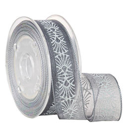 Grijze 19MM Gedrukte Zuivere Lintmassa voor Giften Verpakking