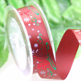 Polyester Besproken Folie Gedrukt Lint voor Kerstmisgiften die Deco verpakken.