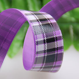 De douane Gedrukte Grosgrain-van het Lintgeruit schots wollen stof/Net Bogen van de Lintdecoratie voor Kleding/Giften