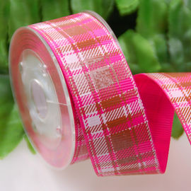 De douane Gedrukte Grosgrain-van het Lintgeruit schots wollen stof/Net Bogen van de Lintdecoratie voor Kleding/Giften