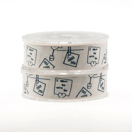 1 het kleurenscherm drukte Katoenen Lint, Chocoladedoos Gekleurde Katoenen Keperstofband