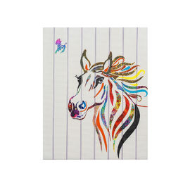 Het echte Houten Kader Abstracte Paard Schilderen, het Uitgerekte Art. van het Satijnlint