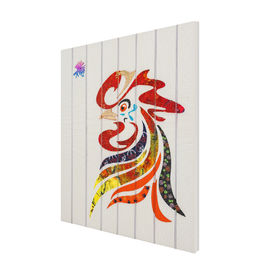 De kleurrijke Kunst van het Haan Eenvoudige Lint, het Hangende Muurschilderij van het Huisdecor
