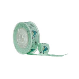 Vlak Groene Gedrukte Elastische Lint Overzeese Dierlijke Druk voor Haarband 16mm Lengte