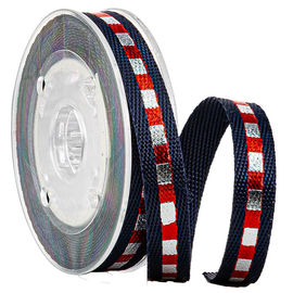 Het Goud &amp; de Marinelijnen van marineshinny 1cm Band van de Druksingelband