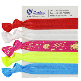 Van de de Stoffensublimatie van polyesterspandex Rode Elastische het Haarbanden 16mm