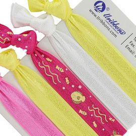 Banden van het de Paardestaart Elastische Haar van Diyjonge geitjes de Gele dik 16mm