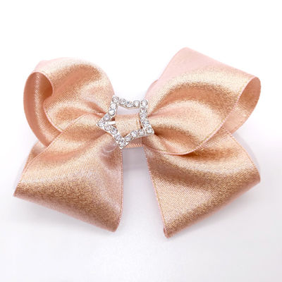 Manier Champagne 6 &quot; de Bogen van het Kinderenhaar met Klemmen voor Verjaardagsgiften die worden geplaatst