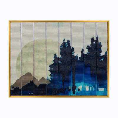 Van de de Nachtscène van het huisdecor het Lint Abstracte Schilderijen
